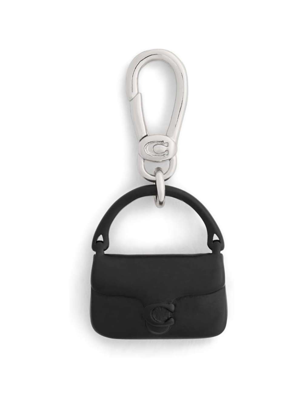 New Coach Black Tabby Handbag Charm Keychain Bag Cha